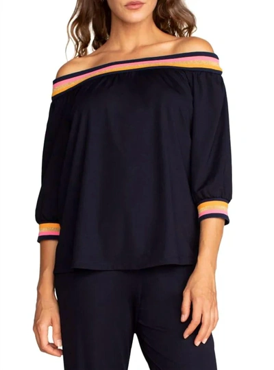 Trina Turk Beach Top In Navy In Blue