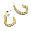 Sohi Gold Plated Designer Geometric Hoops In Gold