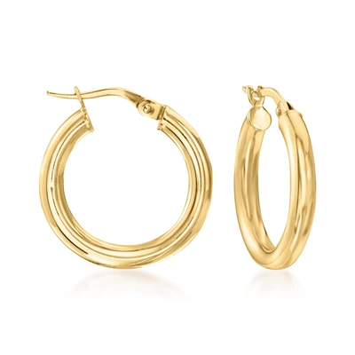 Ross-simons Italian 3mm 18kt Yellow Gold Hoop Earrings