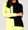 FRENCH KYSS COLOR BLOCK HOODIE IN BLACK/LIME