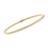 Ross-simons Italian 14kt Yellow Gold Textured Bangle Bracelet In Gold