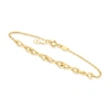 Canaria Fine Jewelry Canaria 10kt Yellow Gold Twisted Infinity-link Bracelet In Gold