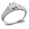 Pompeii3 5/8 Ct Vintage Engagement Ring Ex3 Lab Grown 14k White Gold (h-i,si2-i1) In Multi