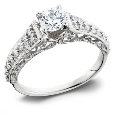 POMPEII3 5/8 CT VINTAGE ENGAGEMENT RING EX3 LAB GROWN 14K WHITE GOLD (H-I,SI2-I1)