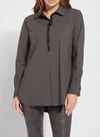 LYSSÉ LYDIA PULL OVER TOP IN SOLID CHARCOAL