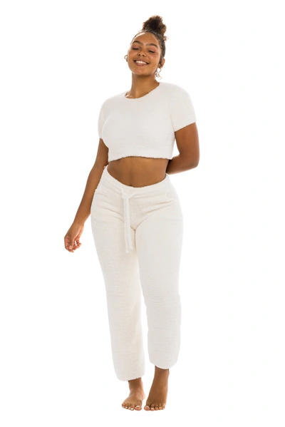 Jmp The Label Unwind Crop Top Ivory In White