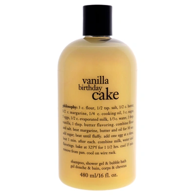 Philosophy Vanilla Birthday Cake By  For Unisex - 16 oz Shampoo, Shower Gel And Bubble Bath