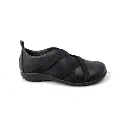 YALEET NAOT APERA 11175 SHOES IN BLACK LEATHER
