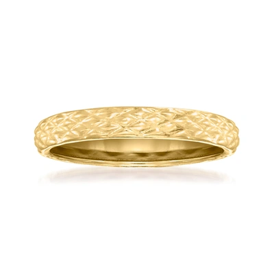 Ross-simons 18kt Yellow Gold Quilted Textured Ring