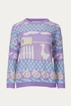 MERRIT CHARLES TALLAHASSEE SWEATER IN VIOLET