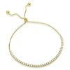 Savvy Cie Jewels Ss 925 Roseplated White Cz Pull Bracelet In White