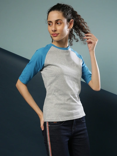 Campus Sutra Women Stylish Casual Tops In Grey
