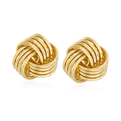 Ross-simons 14kt Yellow Gold Love Knot Stud Earrings