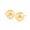 Ross-simons Italian 8mm 18kt Yellow Gold Ball Stud Earrings In Gold