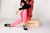 FRENCH KYSS LONG SLEEVE COLOR BLOCK CREW IN CORAL