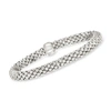 Ross-simons Italian Sterling Silver Stretch Bracelet In Silver