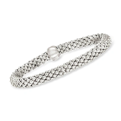 Ross-simons Italian Sterling Silver Stretch Bracelet In Multi