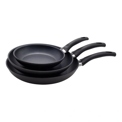 Ballarini 3-piece Aluminum Nonstick Fry Pan Set In Black