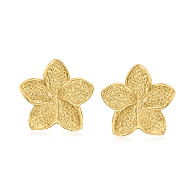 Canaria Fine Jewelry Canaria 10kt Yellow Gold Flower Earrings