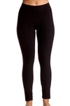 French Kyss Mid Rise Leggings In Black In Black