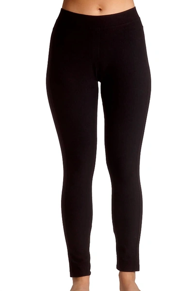 FRENCH KYSS MID RISE LEGGINGS IN BLACK