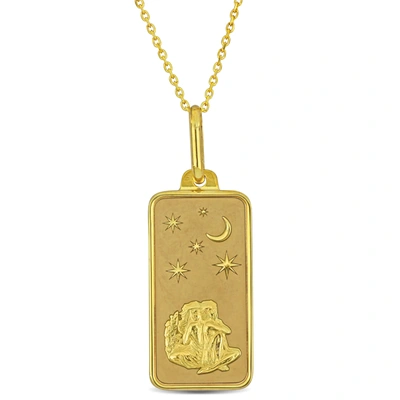 MIMI & MAX GEMINI HOROSCOPE NECKLACE IN 10K YELLOW GOLD