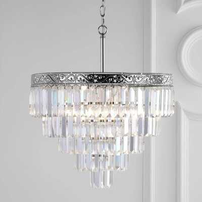 Jonathan Y Wyatt 20" 4-light Crystal Led Chandelier