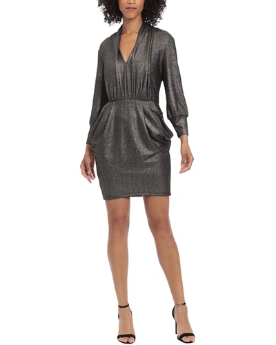 Donna Morgan Mini Dress In Silver