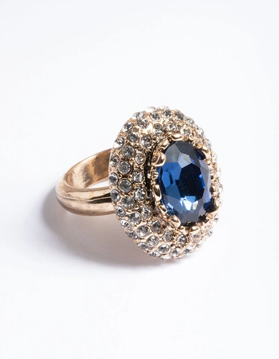 Lovisa Antique Vintage Blue Cocktail Ring