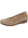 Propét Yara Womens Leather Slip On Wedge Heels In Multi