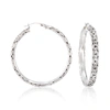 Ross-simons Sterling Silver Extra-large Byzantine Hoop Earrings In Silver