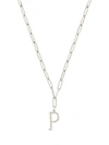 Sterling Forever Braided Initial Pendant Necklace In Multi