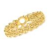Ross-simons 18kt Yellow Gold 2-row Oval-link Bracelet In Gold