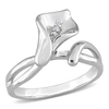 MIMI & MAX DIAMOND ACCENT CALLA LILY RING IN STERLING SILVER