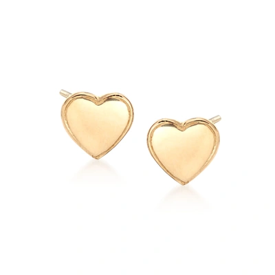 Ross-simons 18kt Yellow Gold Heart Stud Earrings