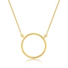 MAX + STONE 18K YELLOW GOLD OVER STERLING SILVER VERMEIL CIRCLE ETERNITY NECKLACE