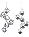KURT ADLER 5.25IN IRON DROPS WITH GEMS SET OF 2 ORNAMENTS
