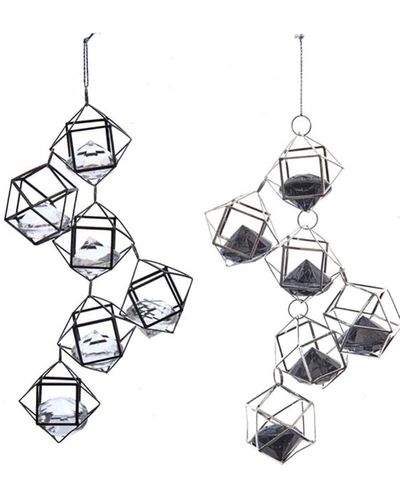 Kurt Adler 5.25in Iron Drops With Gems Set Of 2 Ornaments In Multi