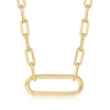CANARIA FINE JEWELRY CANARIA 10KT YELLOW GOLD LARGE PAPER CLIP LINK NECKLACE