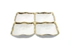 Classic Touch Decor White Porcelain 4 Sectional Relish Dish With Gold Rim