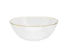 CLASSIC TOUCH DECOR CLEAR SALAD BOWL WITH GOLD RIM - 11"D