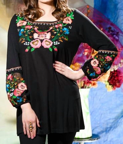 Vintage Collection American Rose Tunic In Black