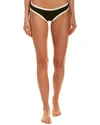 L*SPACE DOMINO HART TRIM BIKINI BOTTOM IN BLACK/WHITE