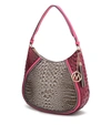 Mkf Collection By Mia K Naira Vegan Crocodile Leather Woman Hobo Shoulder Handbag In Beige