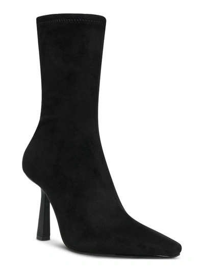 Steve Madden Katerina Womens Faux Leather Square Toe Mid-calf Boots In Black