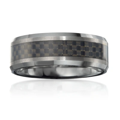Ross-simons Men's 8mm Tungsten Carbide Wedding Ring In White