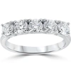 Pompeii3 1 1/4 Ct 5-stone Diamond Trellis Anniversary Ring 14k White Gold In Multi