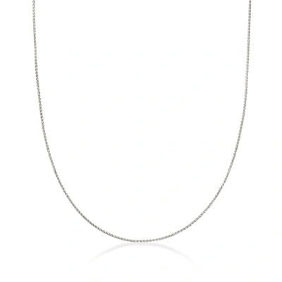 Ross-simons 0.6mm 14kt White Gold Wheat Chain Necklace