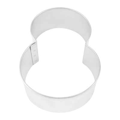 R & M International Number 8 Cookie Cutter In Silver
