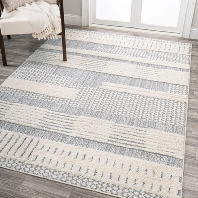Jonathan Y Kerstin Geometric High-low Cream/gray Area Rug